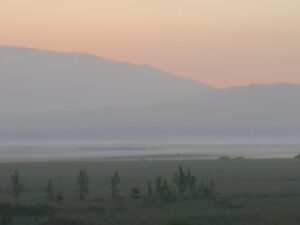 View from Lodge in Golden Circle, Iceland with kids