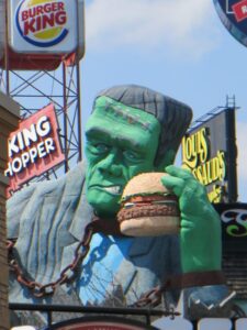 Frankenstein burger at Niagara, Canada