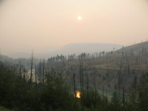 Kamloops wild fire scenery