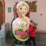 Huge Russian doll at Vernissage market, Moscow