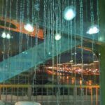 Icicles on bridge over Moscow River