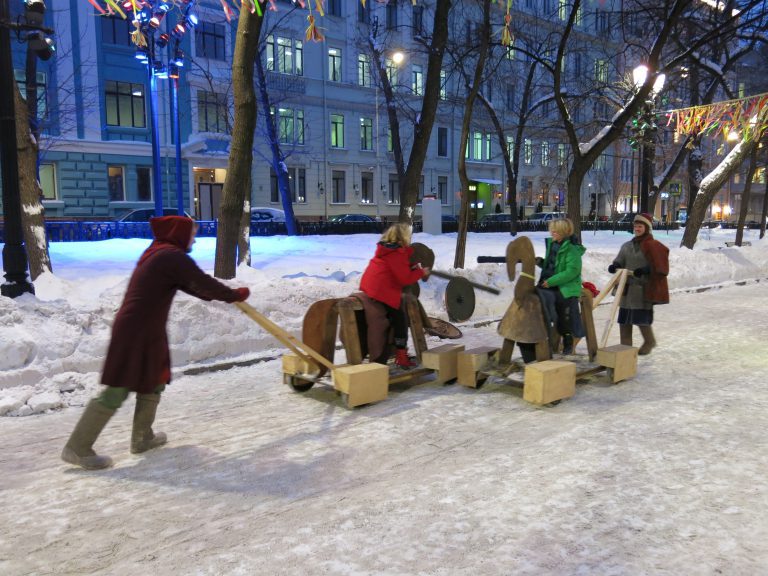 Wooden horse jousting, Moscow
