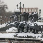 Stone horses outside the Kremlin