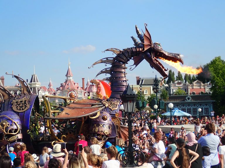 Disneyland Paris fire breathing dragons