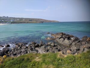 Porthmeor headland, St Ives Beaches, St Ives holiday