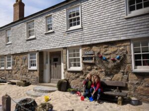 Fisherman's cottage behind Porthmeor Beach, St Ives beaches