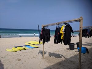 Surfing at Porthmeor beach, St Ives beaches