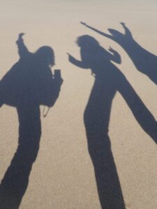 Croyde Bay beach shadows