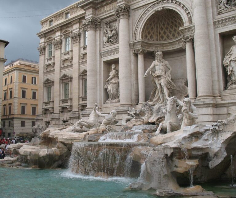 Trevi Fountain, camping Italy