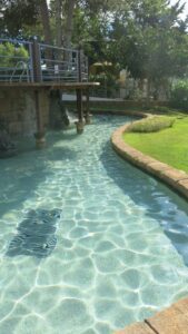 Pool at tropical campsite near Lagos