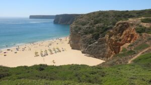 Beautiful and deserted Praia do Beliche, on the way from Lagos to Lisbon