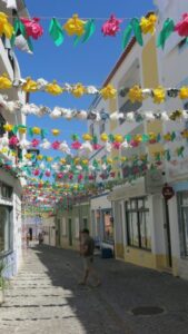 Portuguese street with bunting