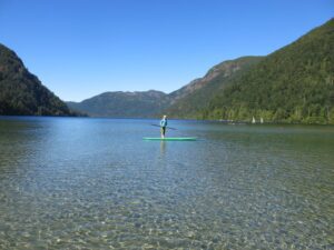 Paddle boarding at Cameron Lake, Things to do in Parksville