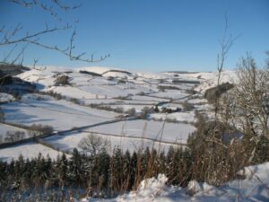 View from Abbeycwmhir Cottage, Wales