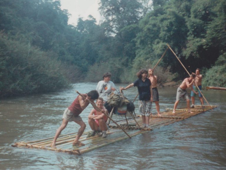 Home made bamboo rafting, Chang Rai, Thailand, travel tales