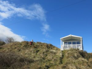 Perranporth beach caravan