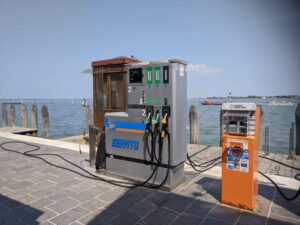 Venice petrol station, Venice with kids