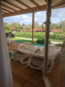 View from lodge bedroom, Venice with kids