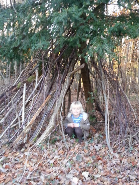 Den building, Leigh Woods, things to do in Bristol with kids in lockdown