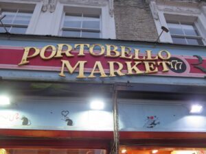 Portobello Market, London itinerary with kids