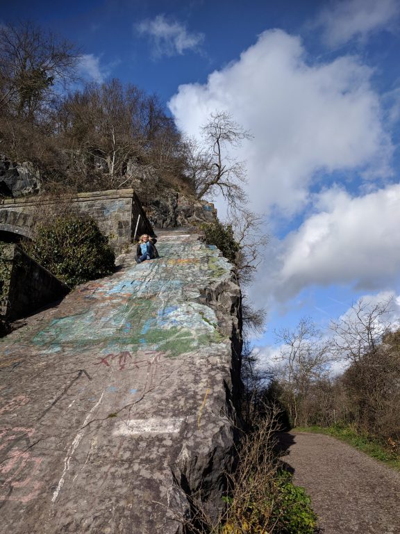 Slidy rock, Things to do with kids in Bristol in Lockdown