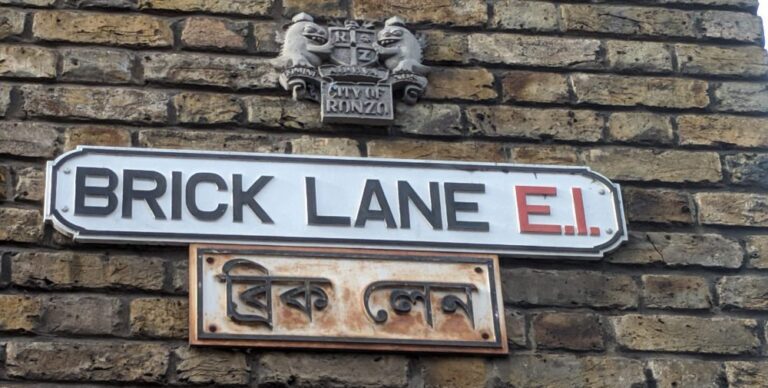 Brick Lane sign, London itinerary with kids