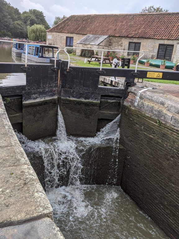 Bradford on Avon lock, one day canal boat hire