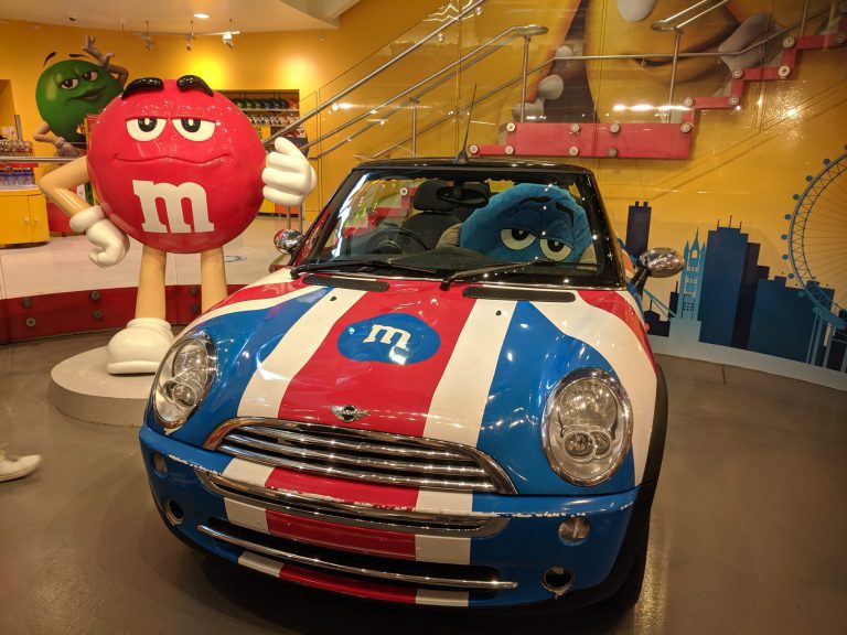 M and M shop, London itinerary with kids