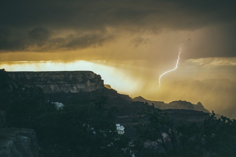 Grand canyon lightning Photo by Tim Trad on Unsplash