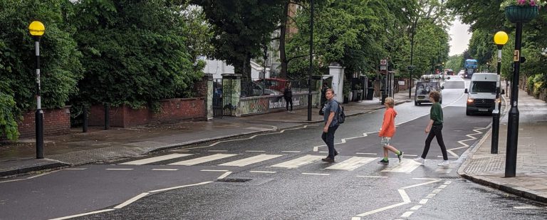 Abbey Road crossing, London for kids