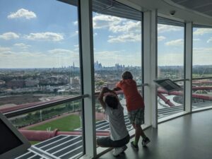 View from Arcelormttal, Olympic Park, London for kids