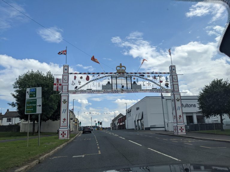 Centenary banner, road trip Northern Ireland