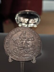 Charles I coin, Ashmolean Museum, Oxford with kids