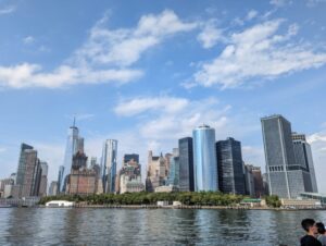 Downtown New York skyline, New York with teens