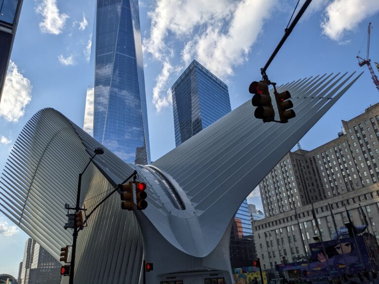 Downtown New York skyline, New York with teens