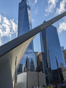 Downtown New York skyline, New York with teens