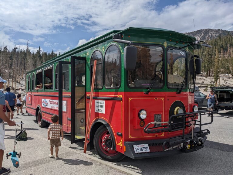 Vingate tram, Horseshoe Lake, Mammoth Lakes, USA road trip with teens