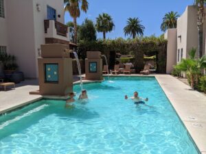 Pool, Tucson, USA road trip with teens