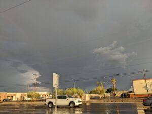 Yuma storm, USA road trip with teens