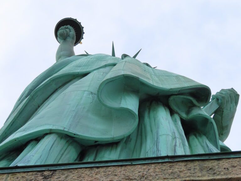 Statue of Liberty, New York with teens