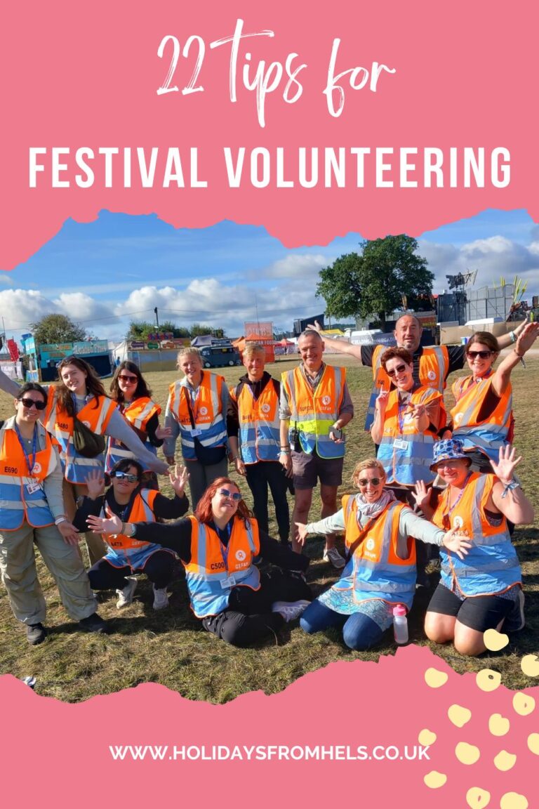 Volunteering at festivals pin