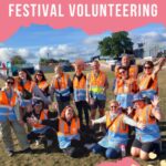 Volunteering at festivals pin