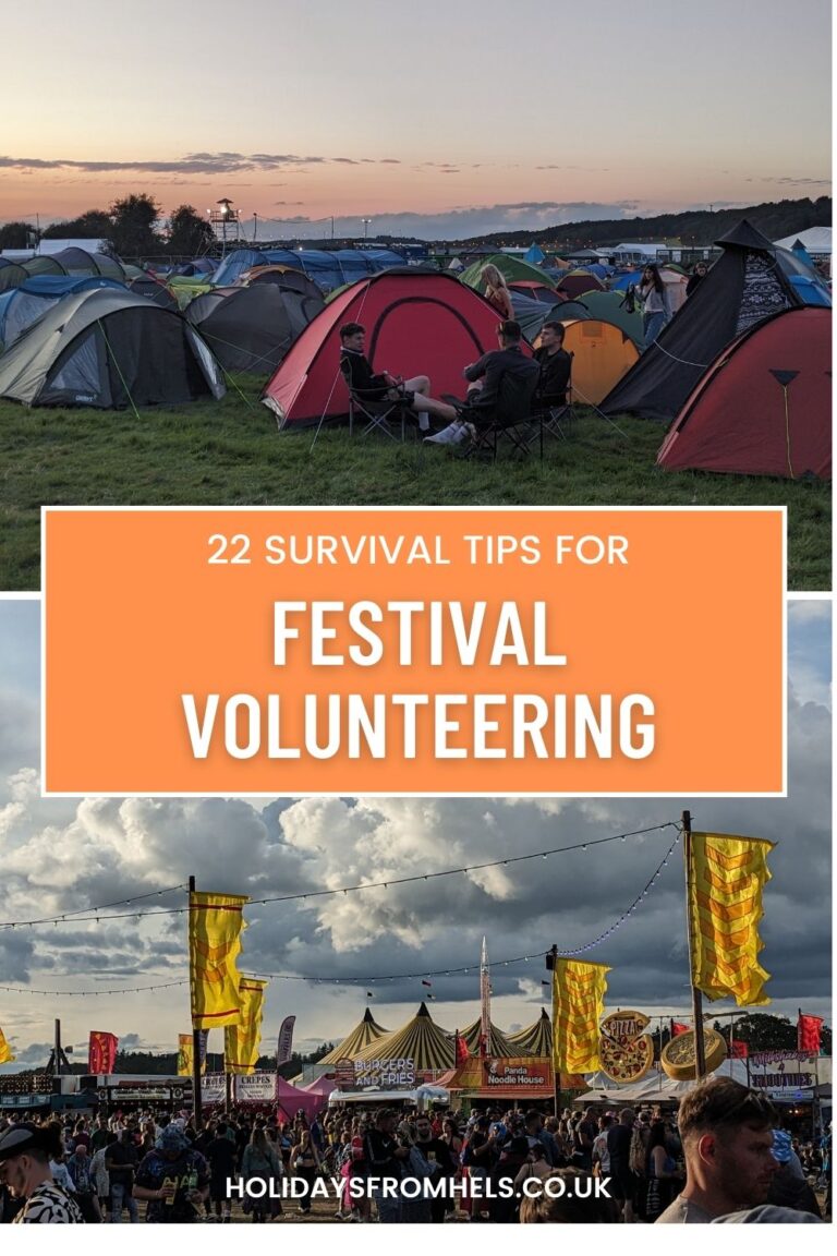 Volunteering at festivals pin