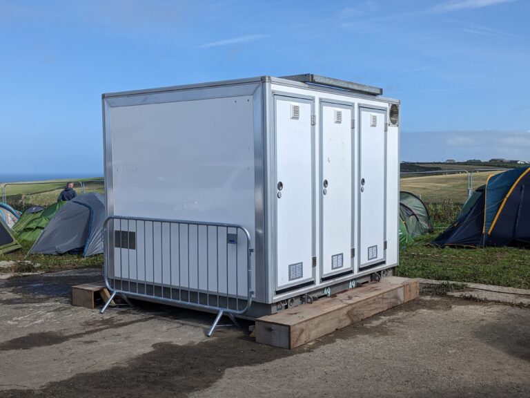 Staff showers Boardmasters