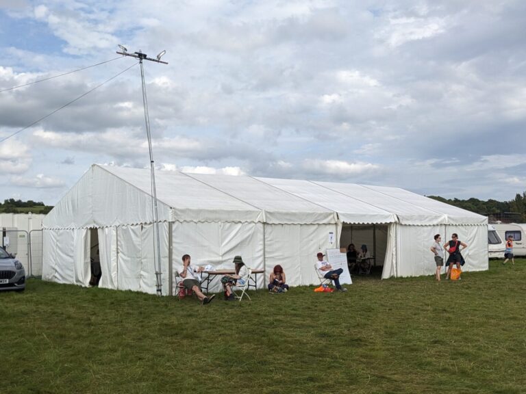 More traditional marquee, Reading