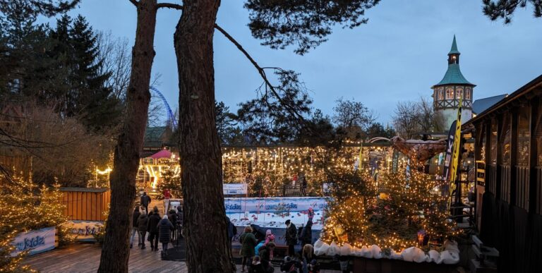 Christmas trees at Europa Park, Schwartzwald winter holiday
