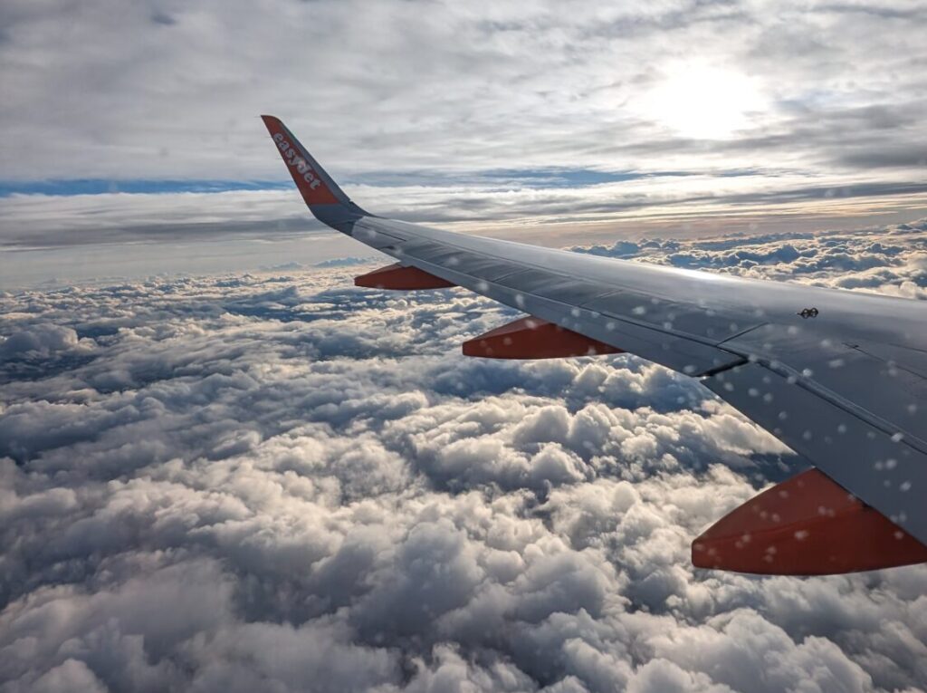 View from plane, Schwarztwald winter holiday